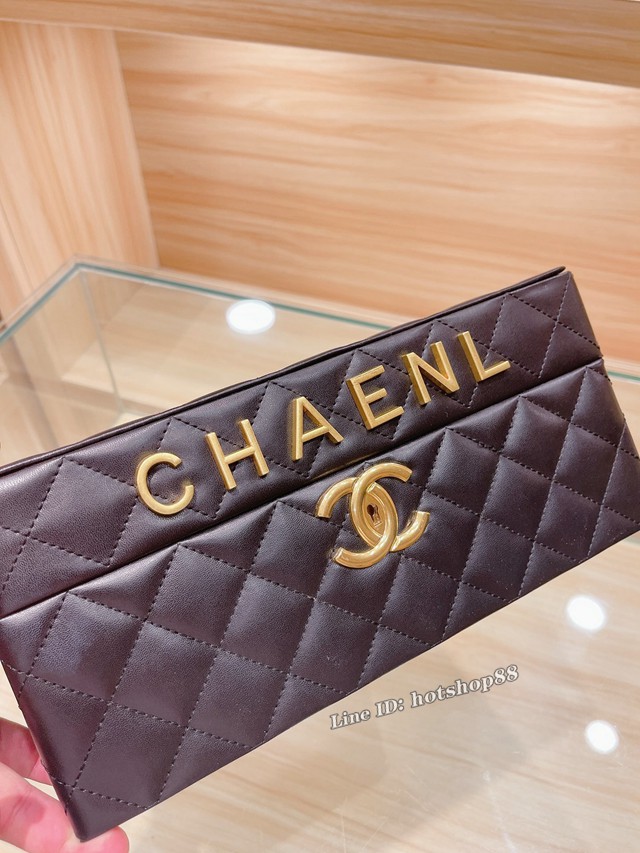 chanel香奈兒黑色原版皮首飾盒 gdx1290